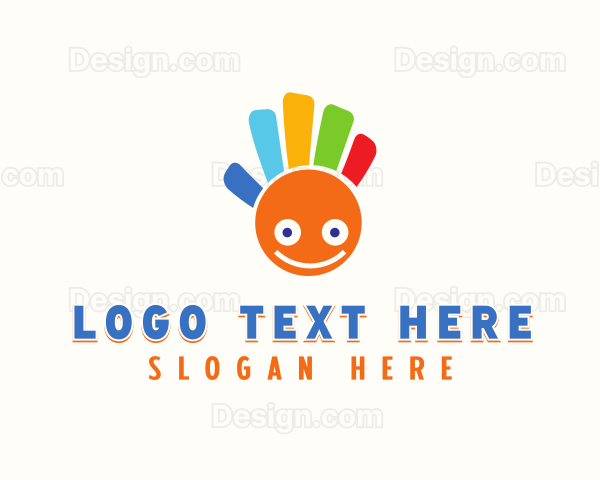 Colorful Happy Hand Logo