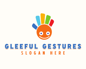 Colorful Happy Hand logo