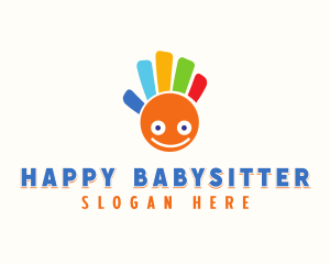 Colorful Happy Hand logo design