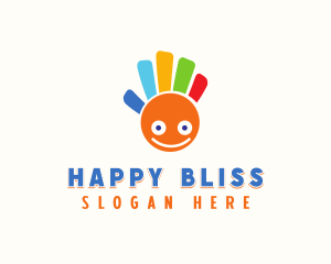 Colorful Happy Hand logo design