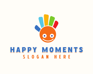 Colorful Happy Hand logo design