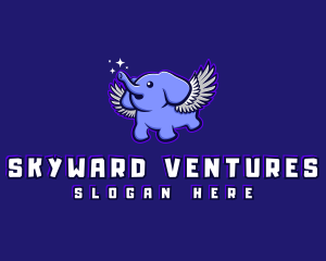 Elephant Fly Wings logo design