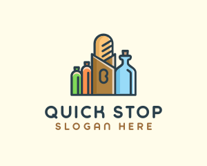 Grocery Items Beverages logo design