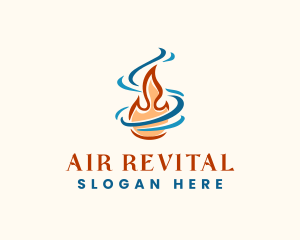 Fire Wind Ventilation logo design