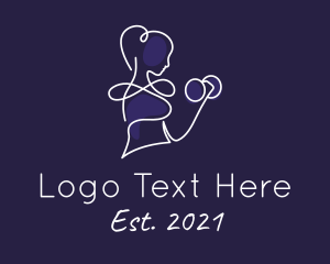 Dumbbell Female Workout   logo