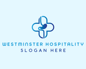 Gastroenterologist Clinic Cross logo design