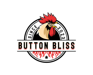 Chicken Rooster Flame logo design