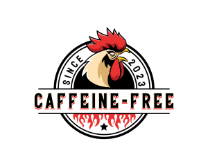 Chicken Rooster Flame logo design