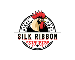 Chicken Rooster Flame logo design