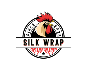 Chicken Rooster Flame logo design