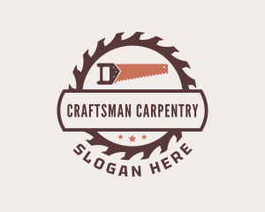 Saw Carpentry Tool logo design