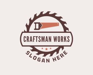 Saw Carpentry Tool logo design