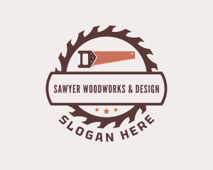 Saw Carpentry Tool logo design