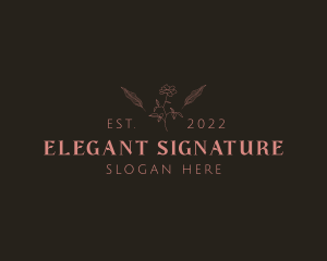 Floral Beauty Elegant logo design