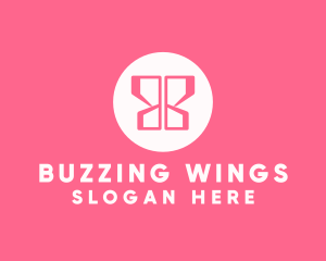 Pink Butterfly Wings logo design