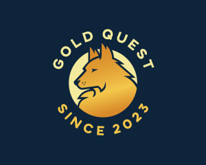 Gold Lynx Animal logo design