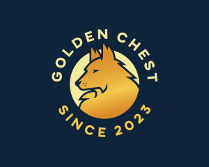 Gold Lynx Animal logo design