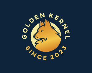 Gold Lynx Animal logo design