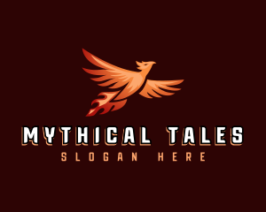 Mythical Phoenix Bird logo design