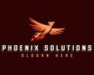 Mythical Phoenix Bird logo design