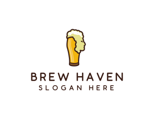 Beer Foam Head logo design