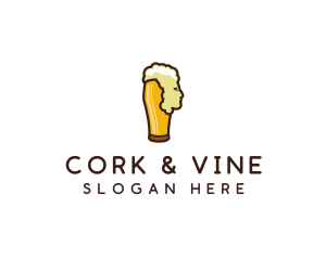 Beer Foam Head logo design