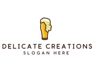 Beer Foam Head logo design