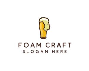 Beer Foam Head logo design