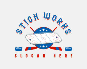 Hockey Sports Rink logo design