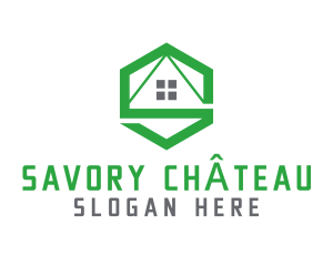 Hexagon House S logo design