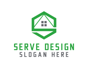 Hexagon House S logo design