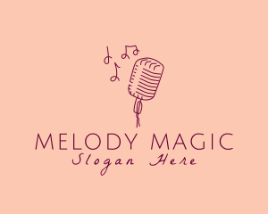 Retro Singing Microphone  logo