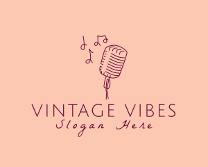 Retro Singing Microphone  logo