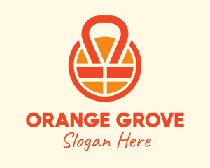 Orange Vest Kettlebell logo design