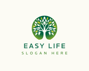 Tree Leaves Plant logo design