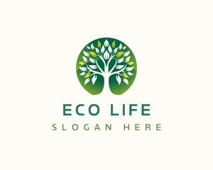 Tree Leaves Plant logo design