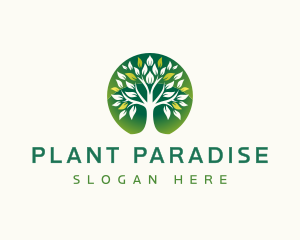 Tree Leaves Plant logo design