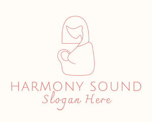 Newborn Mom Breastfeeding  Logo