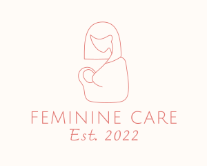 Newborn Mom Breastfeeding  logo design