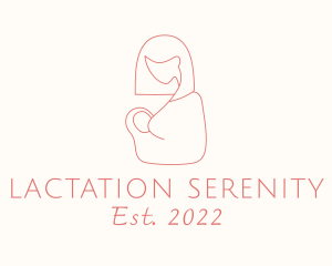 Newborn Mom Breastfeeding  logo design