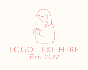 Obstetrics - Newborn Mom Breastfeeding logo design