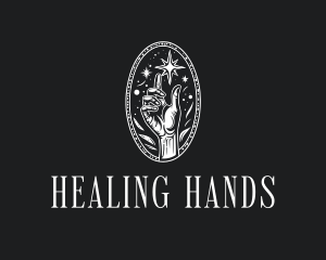 Mystical Cosmic Hand logo design