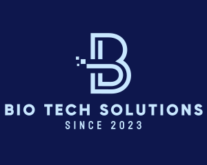 Tech Stroke Letter B logo design