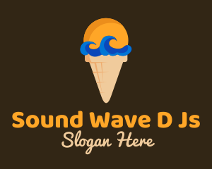 Sea Wave Ice Cream logo design