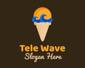 Sea Wave Ice Cream logo design