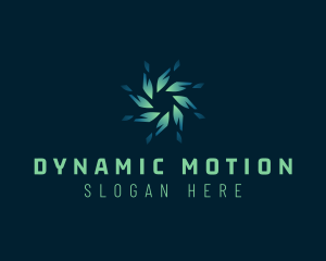 Arrow Spiral Motion logo design