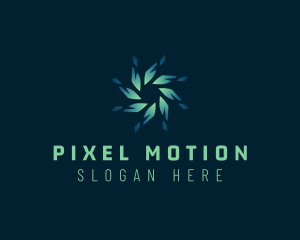 Arrow Spiral Motion logo design