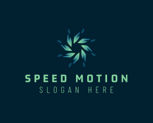 Arrow Spiral Motion logo design