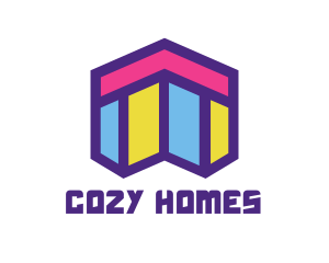 Abstract Mosaic Style Home logo design