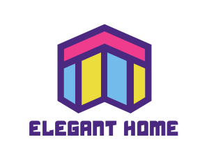 Abstract Mosaic Style Home logo design